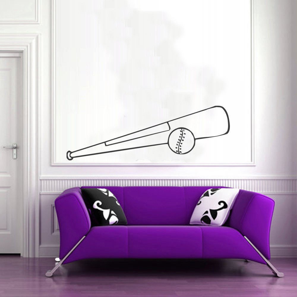 Wall Mural Vinyl Sticker Decal GYM SPORTS LOGO BASEBALL BALL NCAA DA2568
