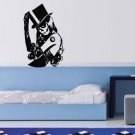 Wall Decor Vinyl Decal Girl With Skull Face In Hat tz468