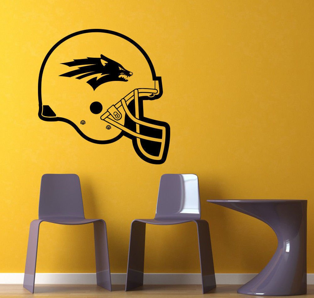 NCAA Wall Mural Vinyl Sticker GYM SPORTS LOGO Helmet Nevada Wolf Pack DA3035