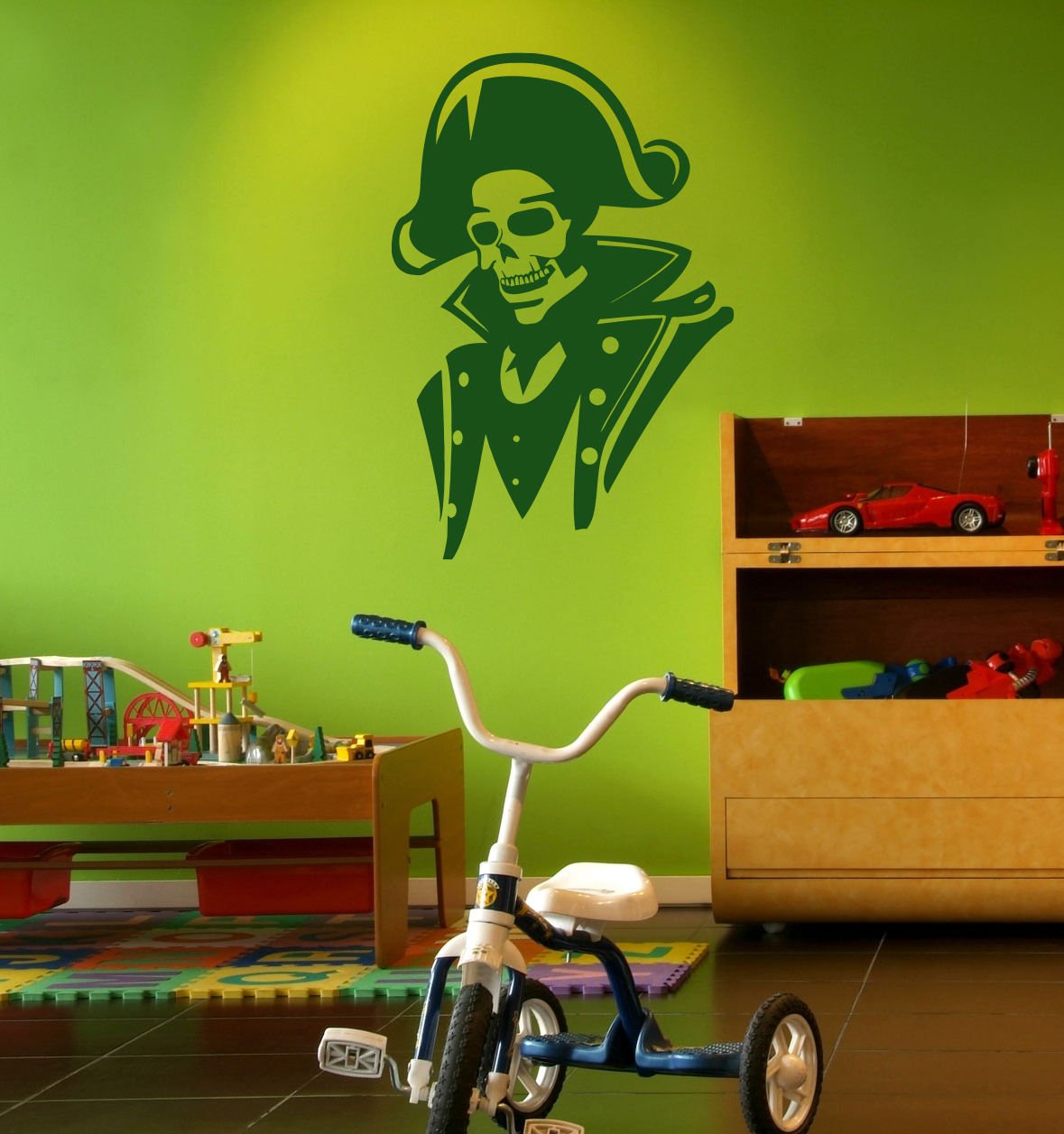 Skeleton pirate sailor Kids Room Children Stylish Wall Art Sticker Decal 9344