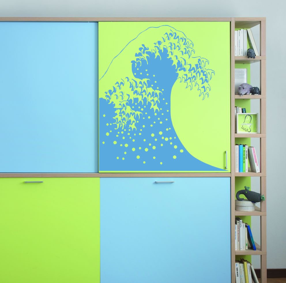 Waves ocean element water Kids Room Stylish Wall Art Sticker Decal 9722