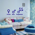 Female male programmer Kids Room Children Stylish Wall Art Sticker Decal 9548
