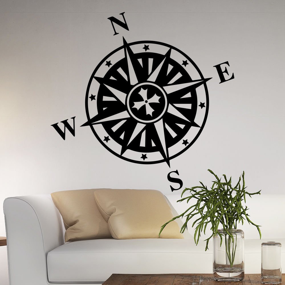 Compass Living Room Bedroom Removable Wall Sticker Decal Home Decor Vinyl  AM15