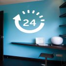 24 hours time clock Kids Room Children Stylish Wall Art Sticker Decal 8991