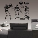 Human skeleton skull bones Kids Room Stylish Wall Art Sticker Decal 9947