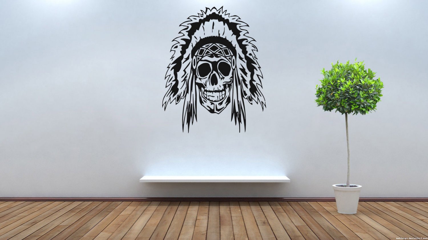 Wall Decor Vinyl Decal Sticker Skull Smiling tz205