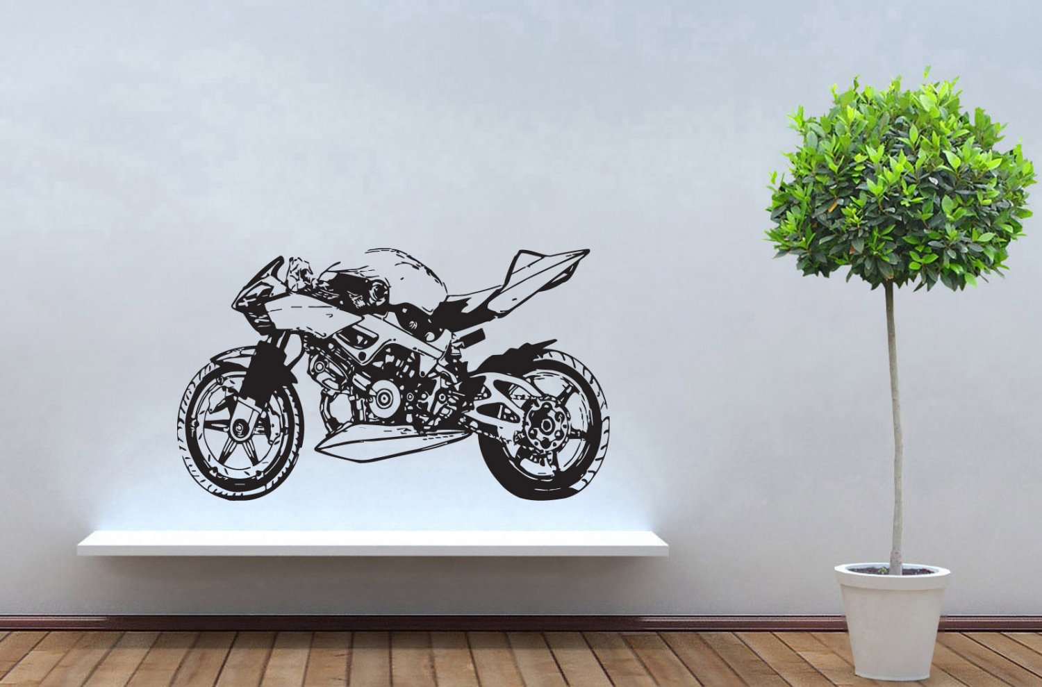 Wall Decor Vinyl Decal Sticker Sport Bike Chopper Motorcycle tz839