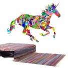 Colorful Bright Horse Running Full Color Wall Decal Sticker AN-391 FRST