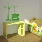 Construction crane house Kids Room Children Stylish Wall Art Sticker Decal 9277