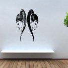 Wall Decor Vinyl Decal Sticker Two Girls Long Hair Salon Beauty  tz402