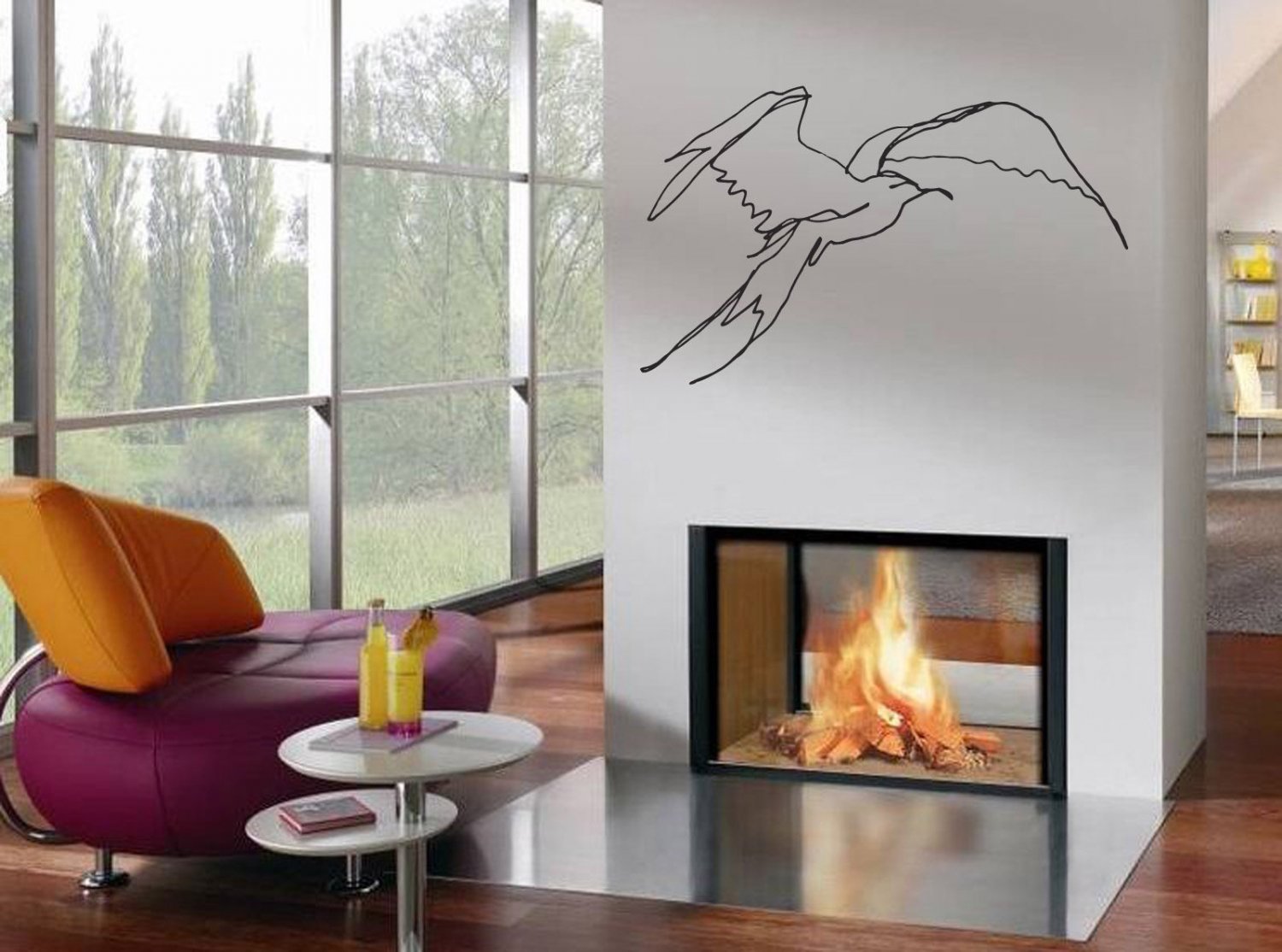Wall Decor Vinyl Decal Sticker Bird Seagull tz2215
