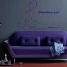 Girl woman yoga bracing strengthening sport Stylish Wall Art Sticker Decal 8657
