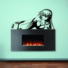 Anime Girl in headphones Kids Room Children Stylish Wall Art Sticker Decal 10132