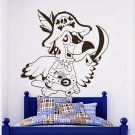 Wall Decal Pirate Parrot Bird Nautical Dagger Boy Room Decor Sticker Murals AM72