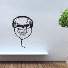 Wall Decor Vinyl Decal Sticker Skull with Headphones tz2167