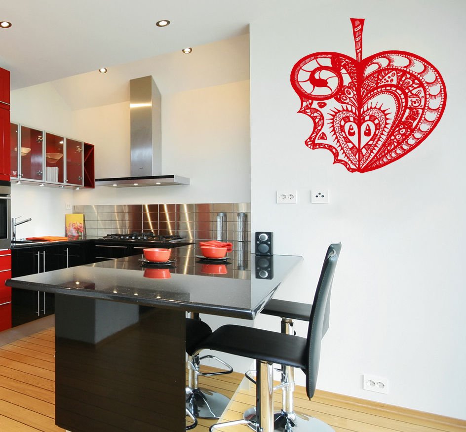 Kitchen an Apple flower template fruit Kids Stylish Wall Art Sticker Decal 9374