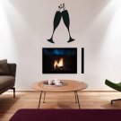 Wine Champagne Glasses Decals Vinyl Sticker Murals Wall Decor tz2019