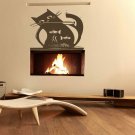 Fish animal aquarium fishing hunter cat Stylish Wall Art Sticker Decal 8710
