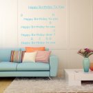 Happy Birthday to you song celebration holiday Stylish Wall Sticker Decal 9081
