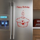 Happy Birthday celebration holiday cake candles Wall Art Sticker Decal 9084