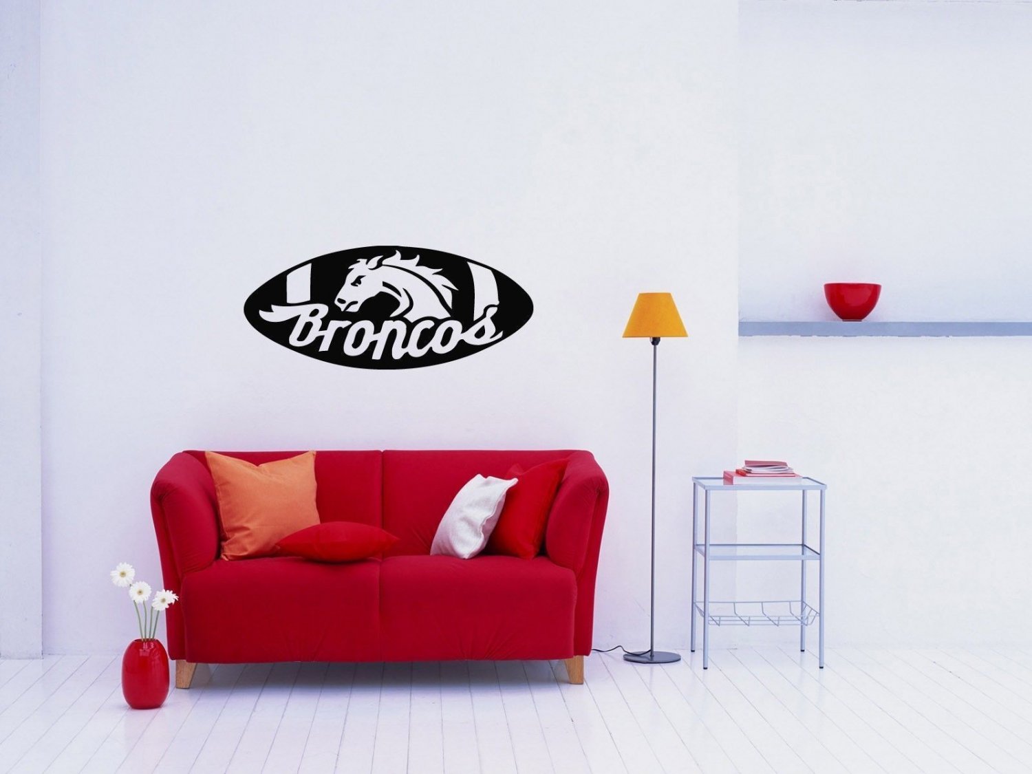Wall Sticker Decal American Football NFL Team Logo Denver Broncos Gm0334
