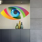 Multicolored Eye Rainbow Ornament Full Color Wall Decal Sticker AN-700 FRST