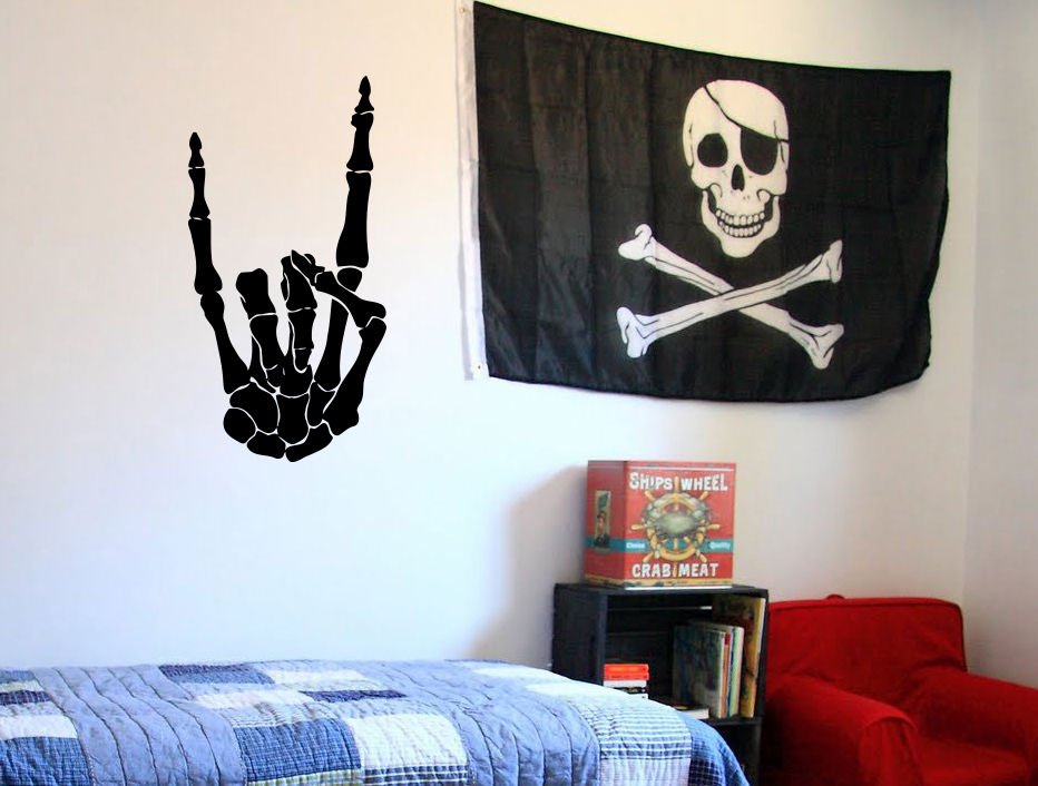 Skeleton arm bones Hello Kids Room Stylish Wall Art Sticker Decal 9760