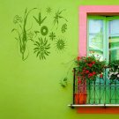 Window flowers leaves plant orchid Kids Room Stylish Wall Art Sticker Decal 9944