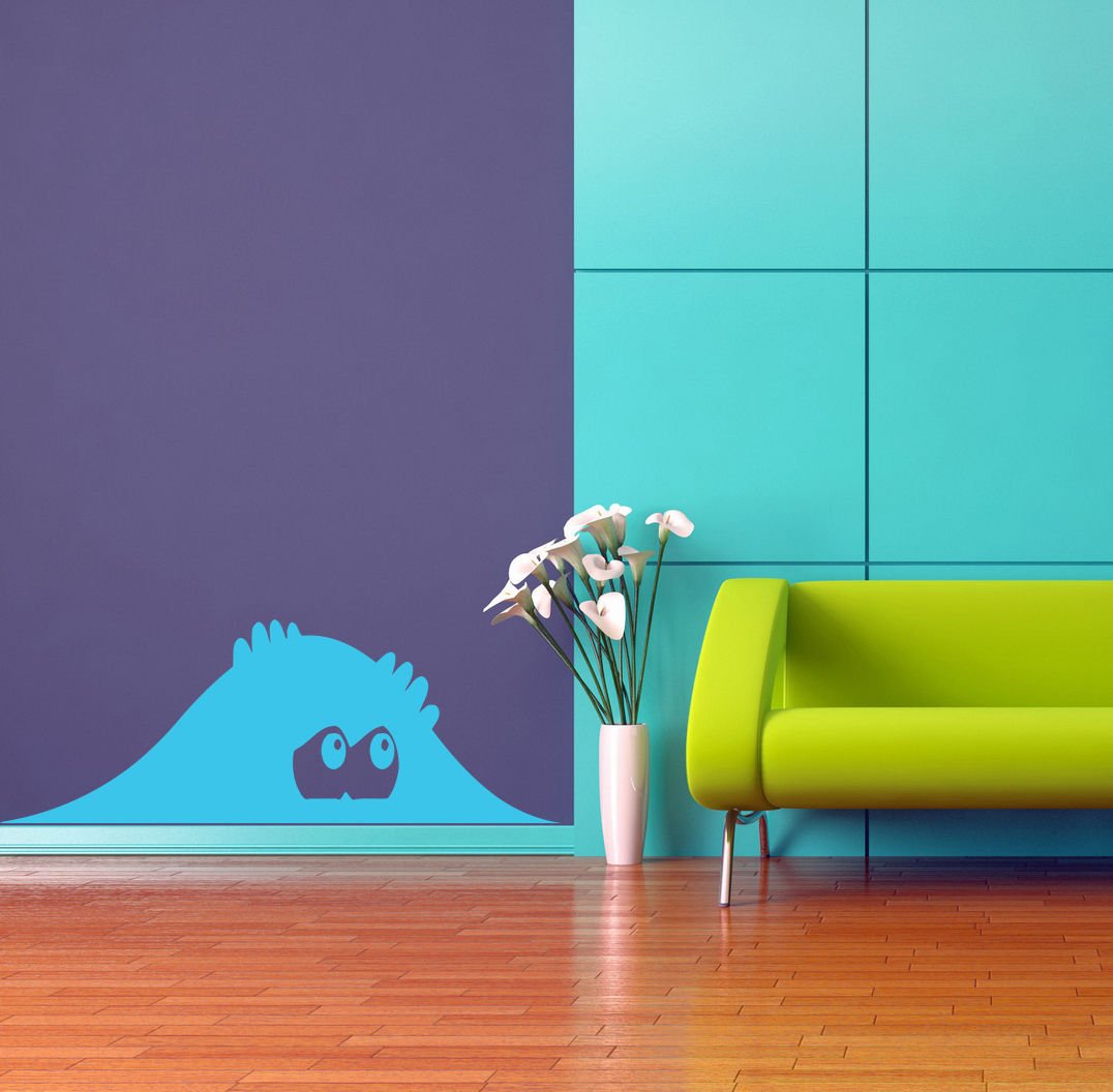 Funny pry monster lock peepers eyes Room Stylish Wall Art Sticker Decal 9257