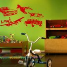 Aircraft car toys flight race Kids Room Stylish Wall Art Sticker Decal 9507