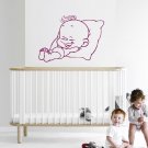 Child kid baby pillow smile Kids Room Stylish Wall Art Sticker Decal 9969