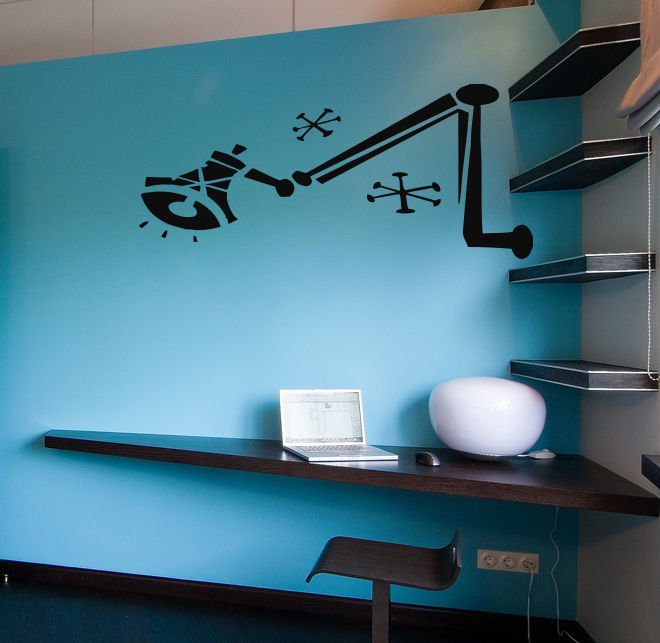 Landscape landscape bridge lamp Kids Room Stylish Wall Art Sticker Decal 9359