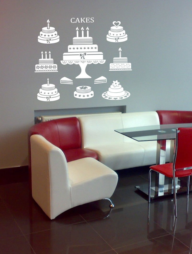 A restaurant coffee Tea coffee ice cream cake Stylish Wall Art Sticker Decal9154