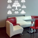 A restaurant coffee Tea coffee ice cream cake Stylish Wall Art Sticker Decal9154