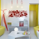 Flowers berries fruits kitchen glass Stylish Wall Art Sticker Decal 8746