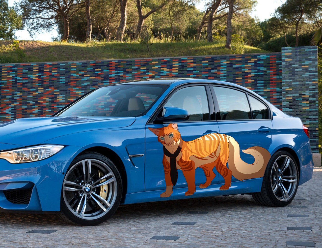 Cat Pet Anime Comics Full Color Car Decal Sticker KC-277 FRST