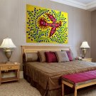 Painted Bird Abstraction Ornament Full Color Wall Decal Sticker AN-472 FRST