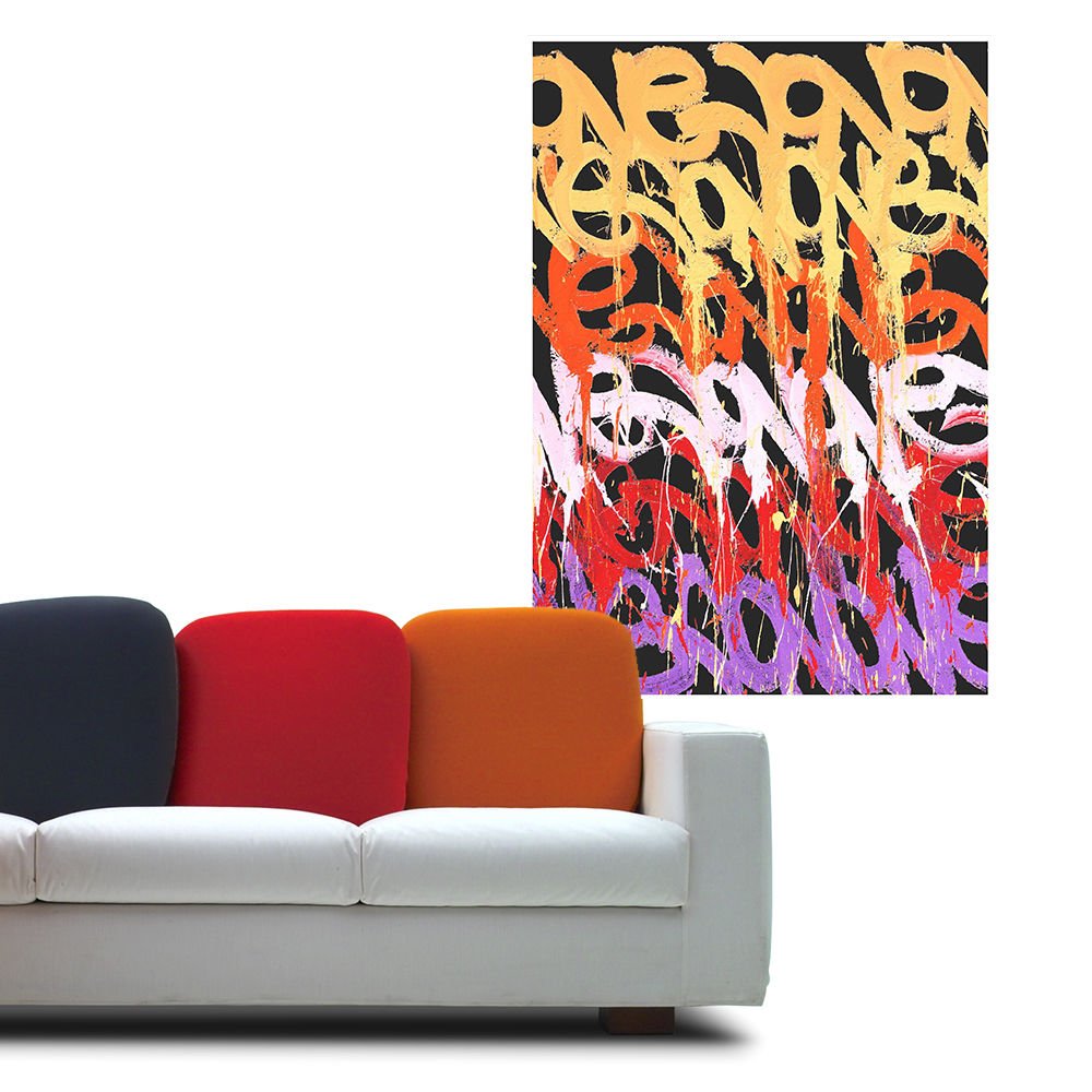Graphic Design Abstraction Ornament Full Color Wall Decal Sticker AN-382 FRST