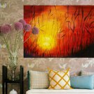 Sunset In The Field Modern Art Full Color Wall Decal Sticker AN-518 FRST
