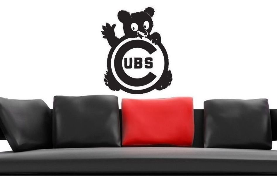 Wall Sticker Decal American Baseball MLB Team Logo Chicago Cubs Gm1049