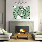 Metal Green Pattern Ornament Full Color Wall Decal Sticker AN-384 FRST