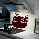 Grapes fruits kitchen wine glass still life Stylish Wall Art Sticker Decal 8738