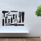 Wall Decor Vinyl Decal Hair Spa Salon Tools tz2173