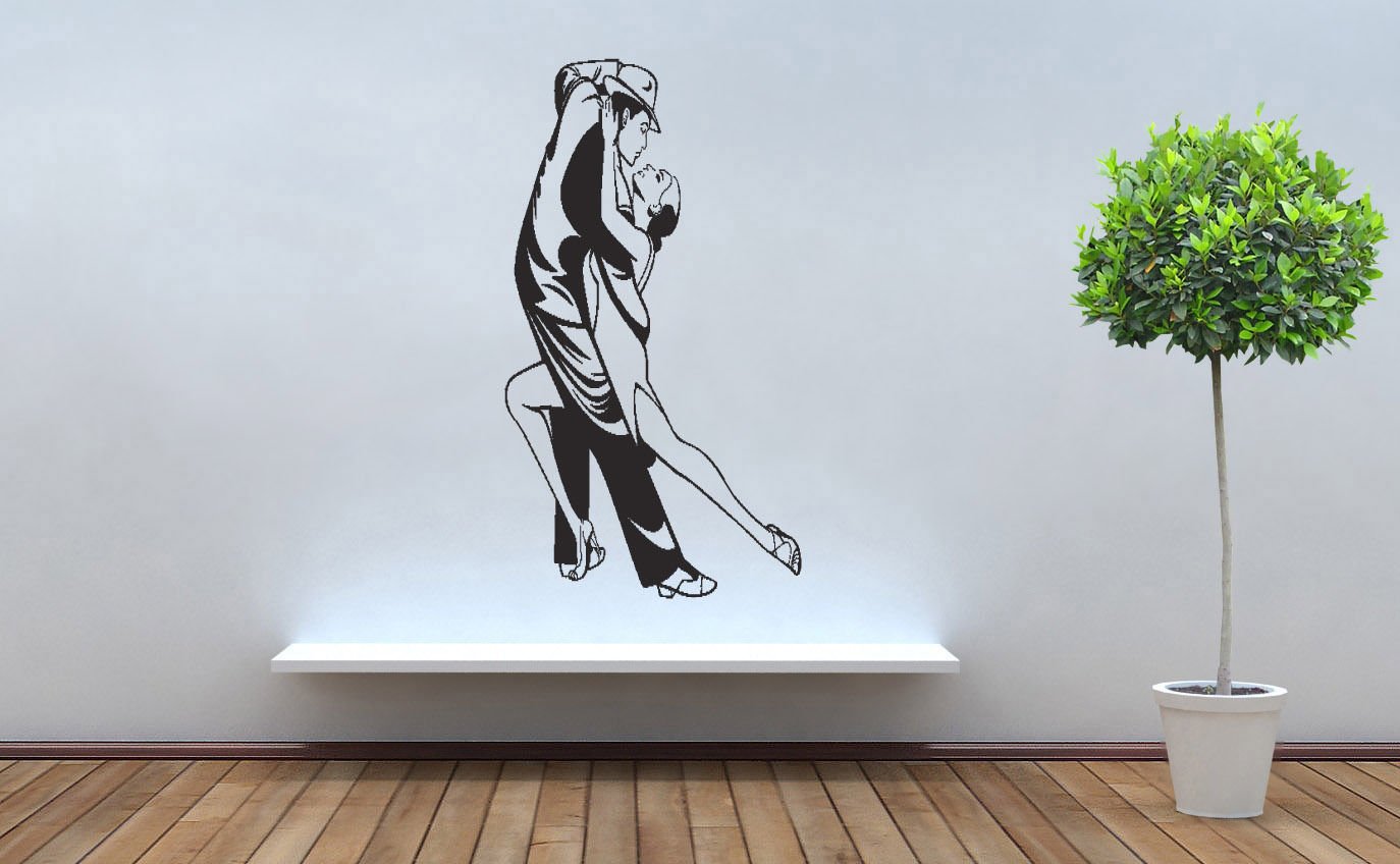 Wall Decor Vinyl Decal Beautiful Dancing Couple Passion Dance tz463