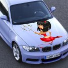 Devil Girl Red Horns Full Color Car Decal Sticker KC-176 FRST