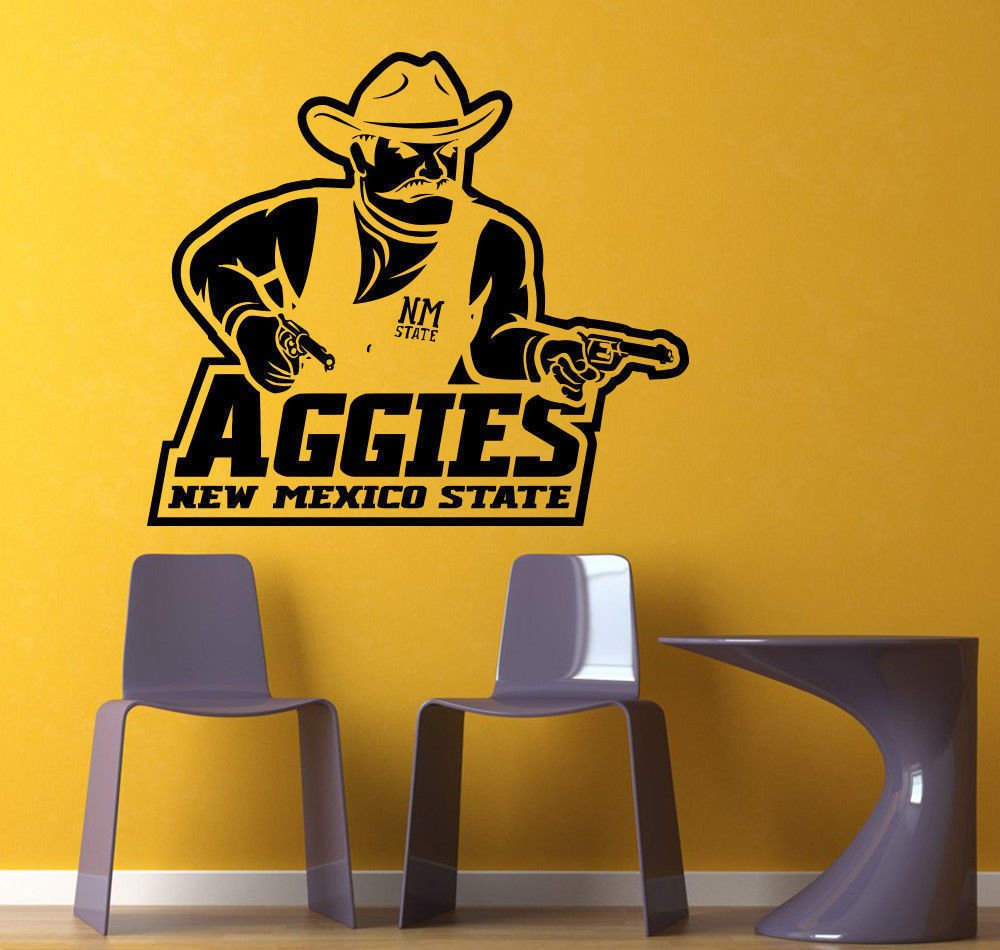 NCAA Wall Mural Vinyl Sticker GYM SPORTS LOGO New Mexico State Aggies DA3089