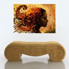 Girl Portrait Modern Art Full Color Wall Decal Sticker AN-649 FRST