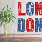 London Lettering Britain Capital Full Color Wall Decal Sticker KR-70 FRST