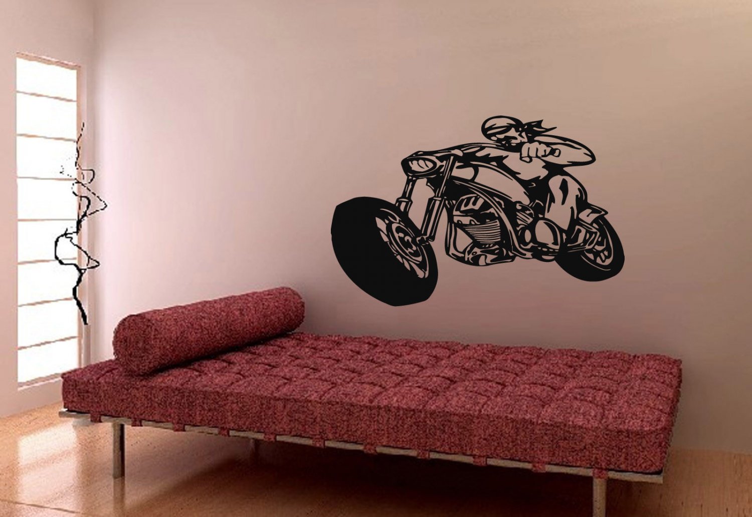 Wall Decor Vinyl Decal Sticker Bike Chopper Hog Harley Motorcycle tz860