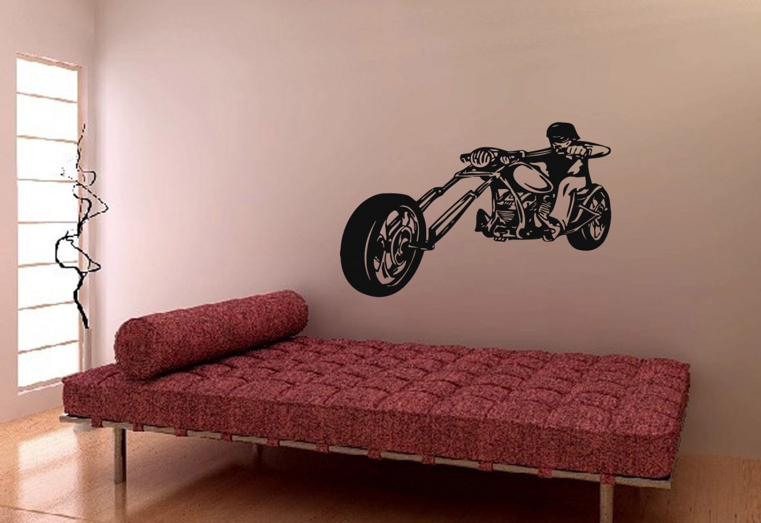 Wall Decor Vinyl Decal Sticker Bike Chopper Hog Harley Motorcycle tz859